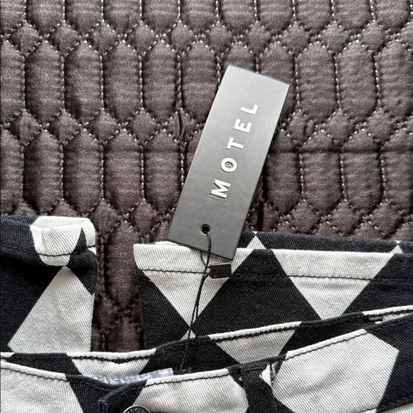 Motel Rocks Monochrome Geometric Pants - Picture 2 of 5